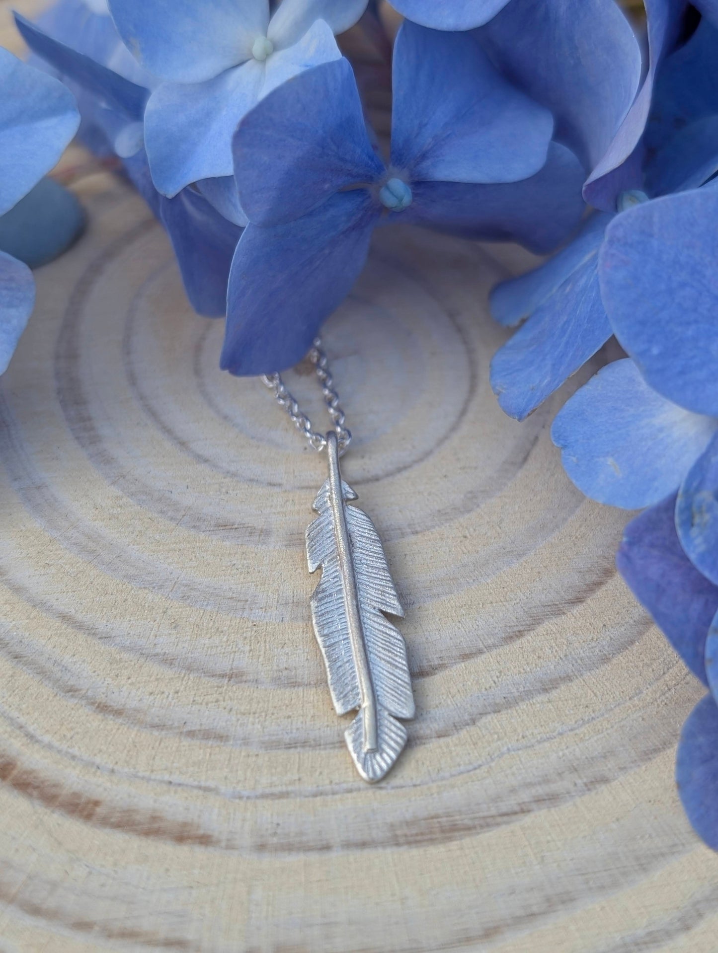 Feather Pendant - Sterling Silver