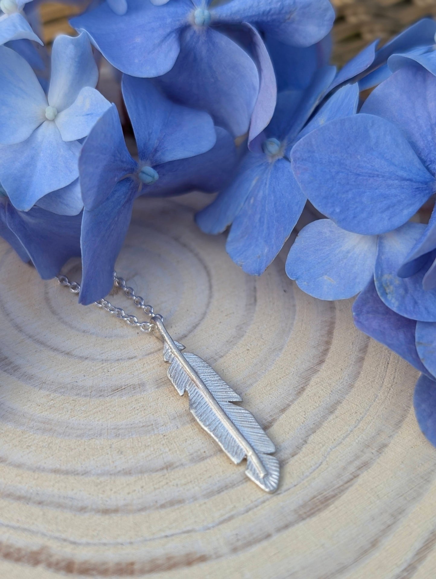 Feather Pendant - Sterling Silver