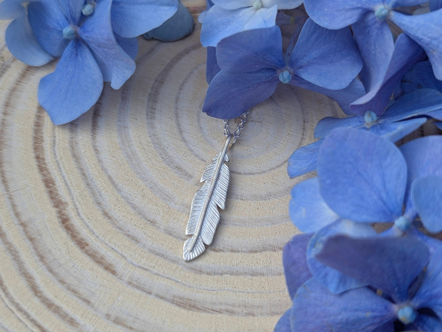 Feather Pendant - Sterling Silver