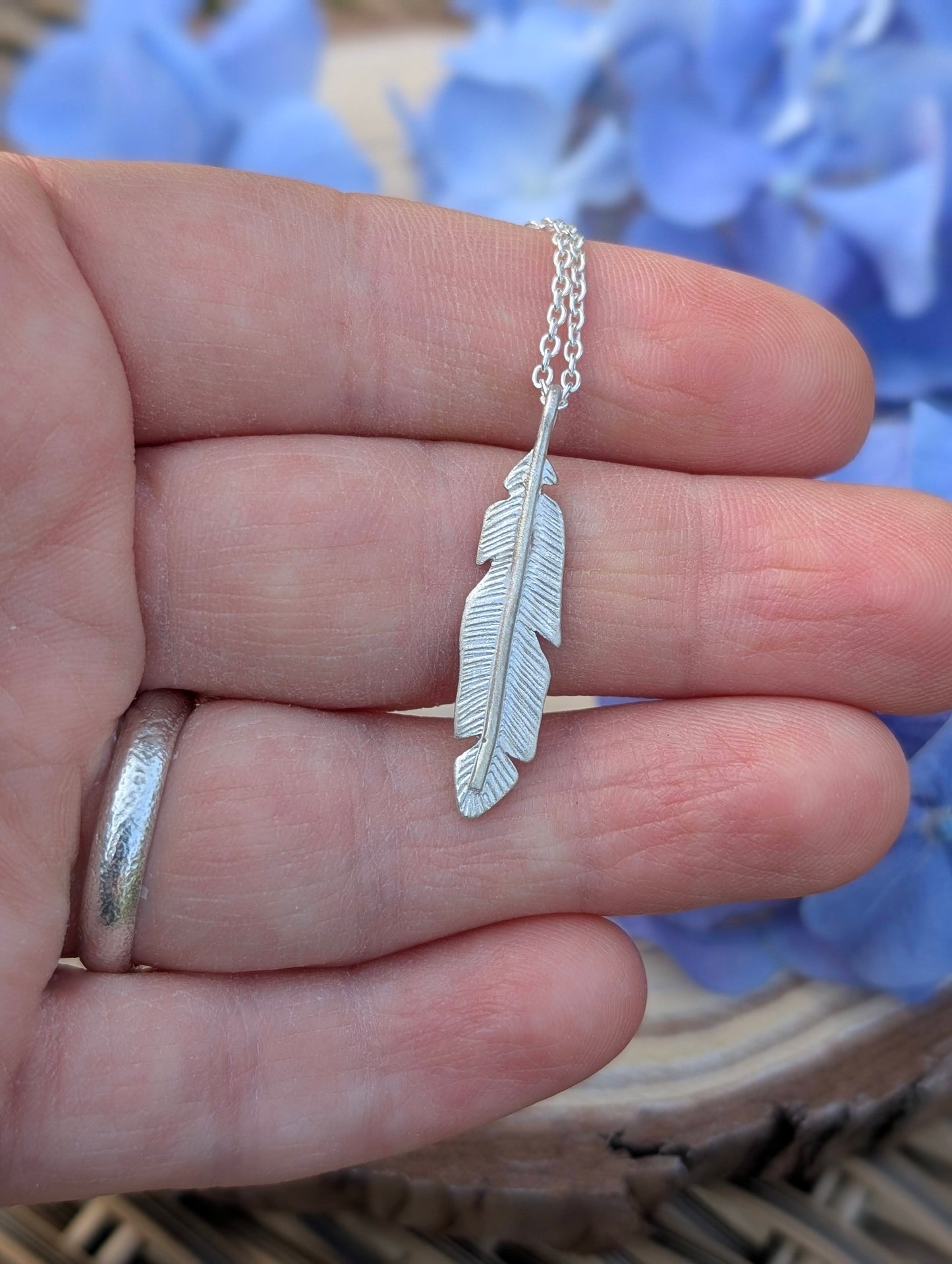 Feather Pendant - Sterling Silver