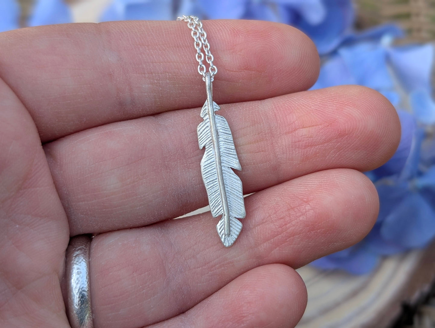 Feather Pendant - Sterling Silver