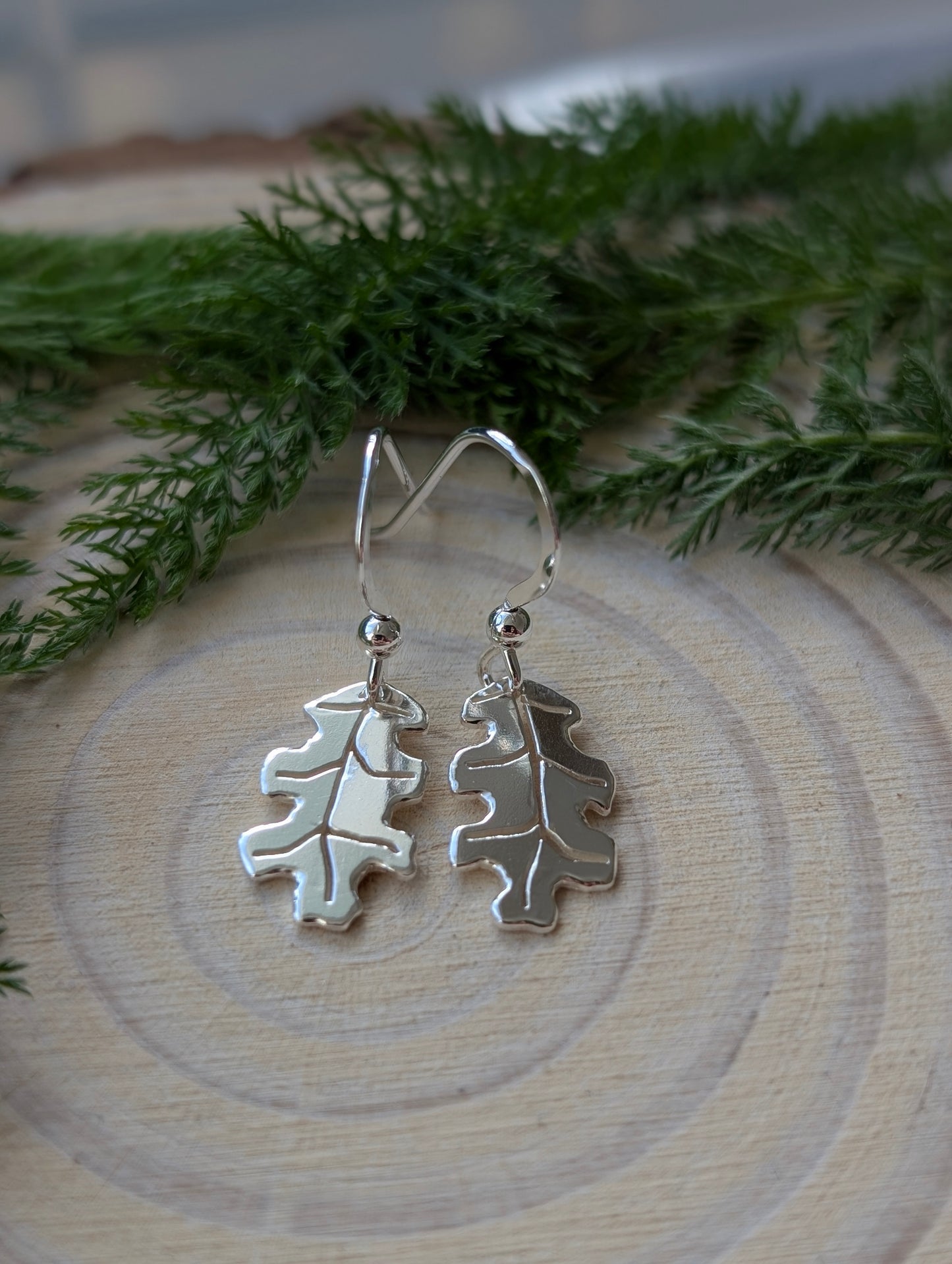 Oak leaf earrings