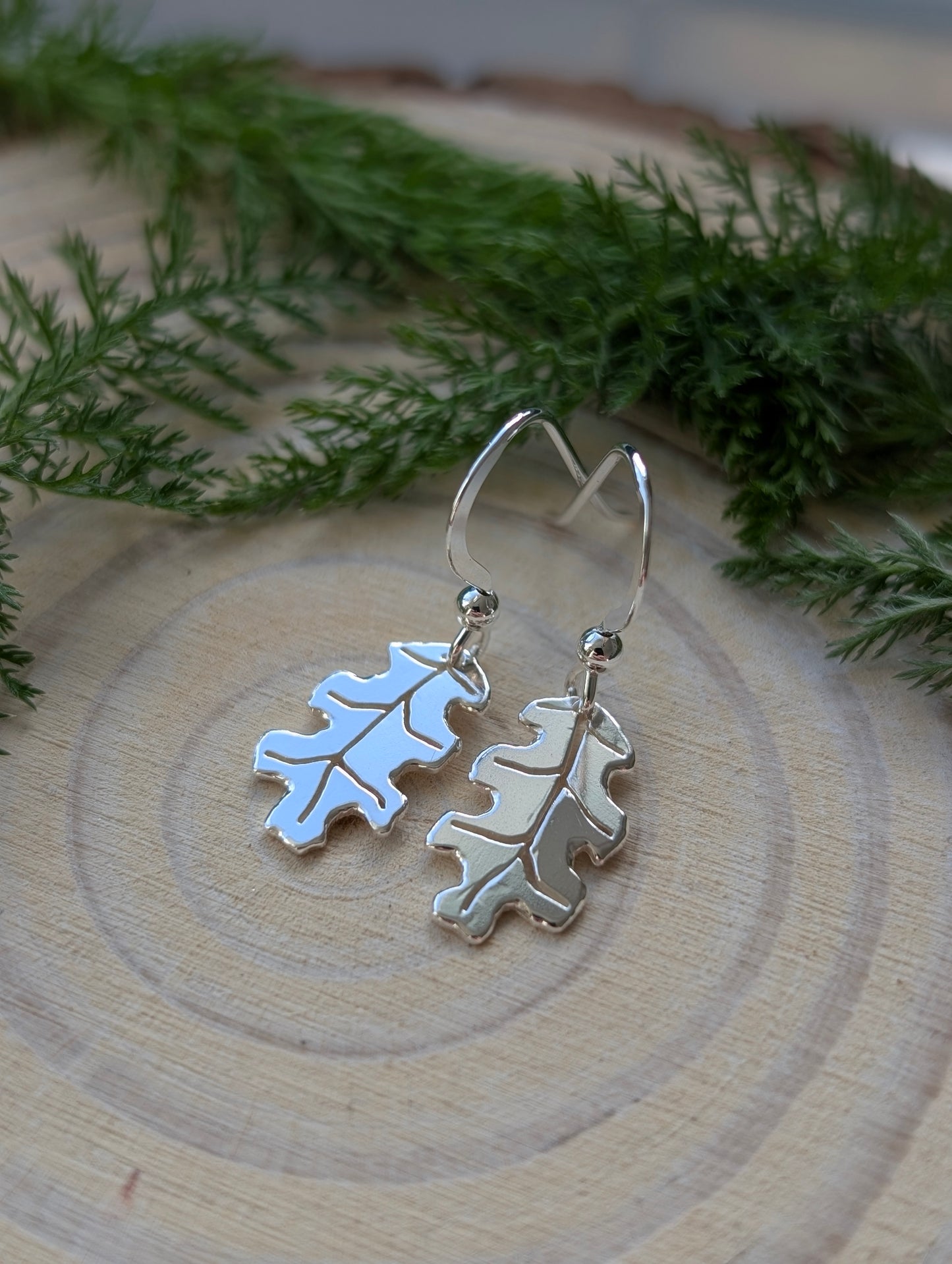 Oak leaf earrings