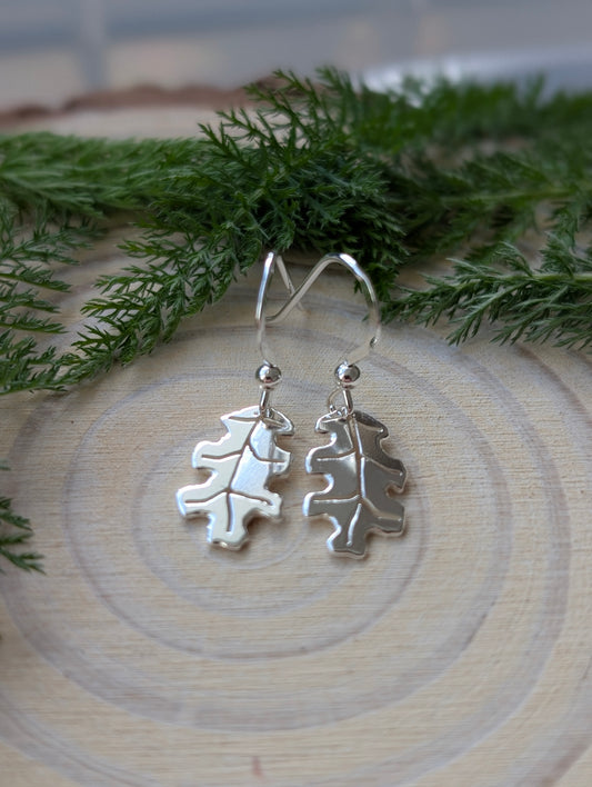 Oak leaf earrings