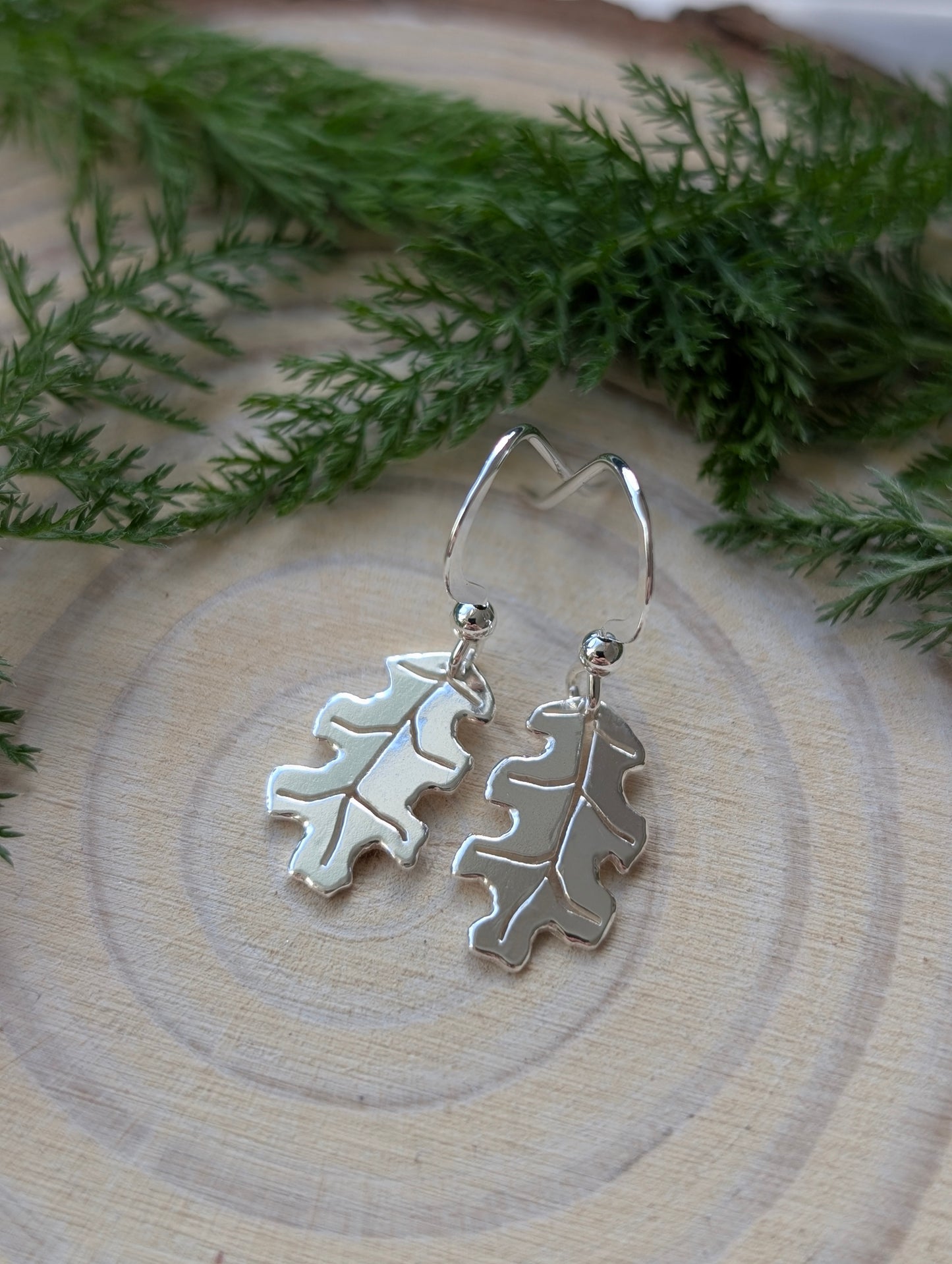 Oak leaf earrings