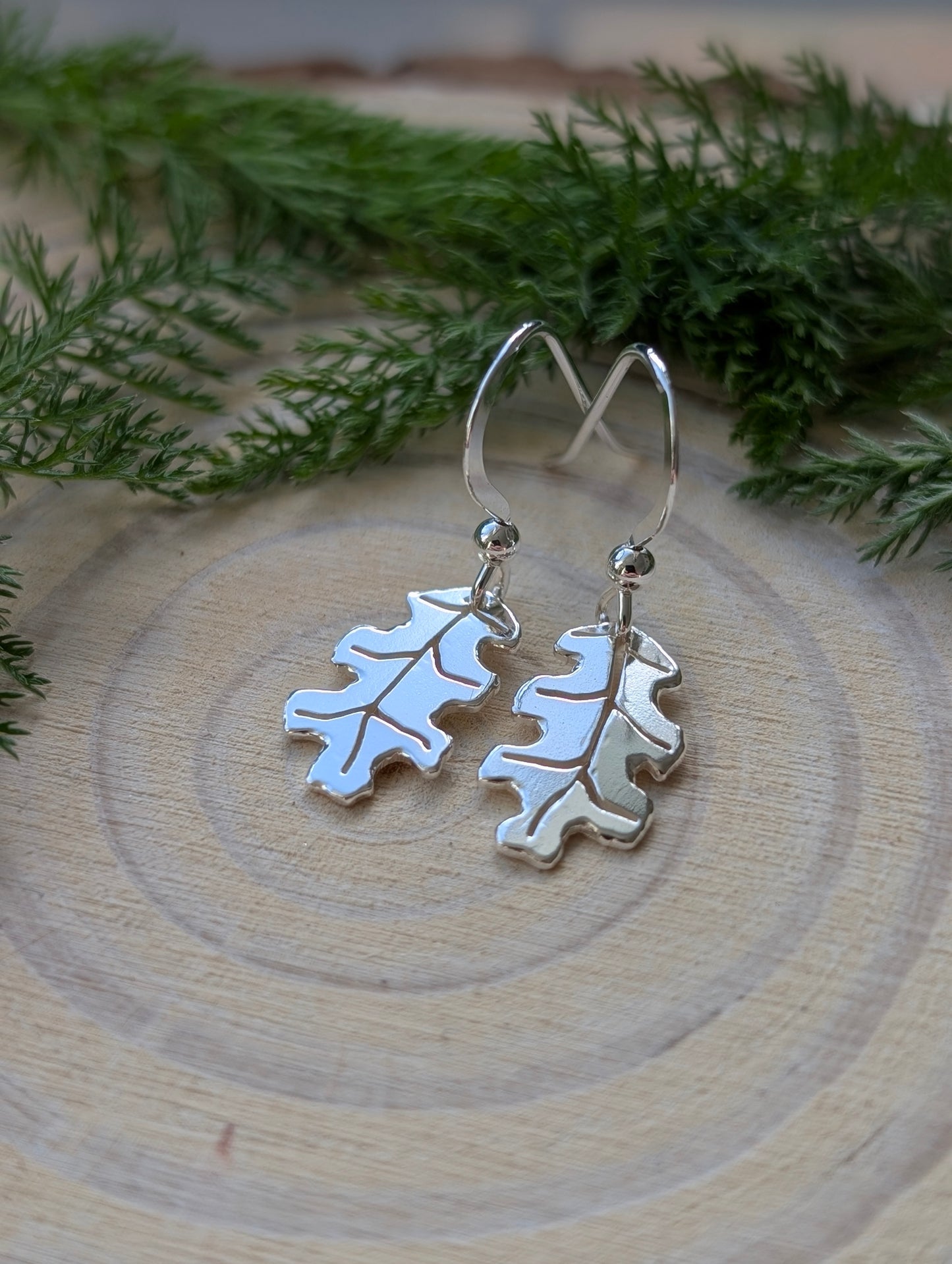 Oak leaf earrings