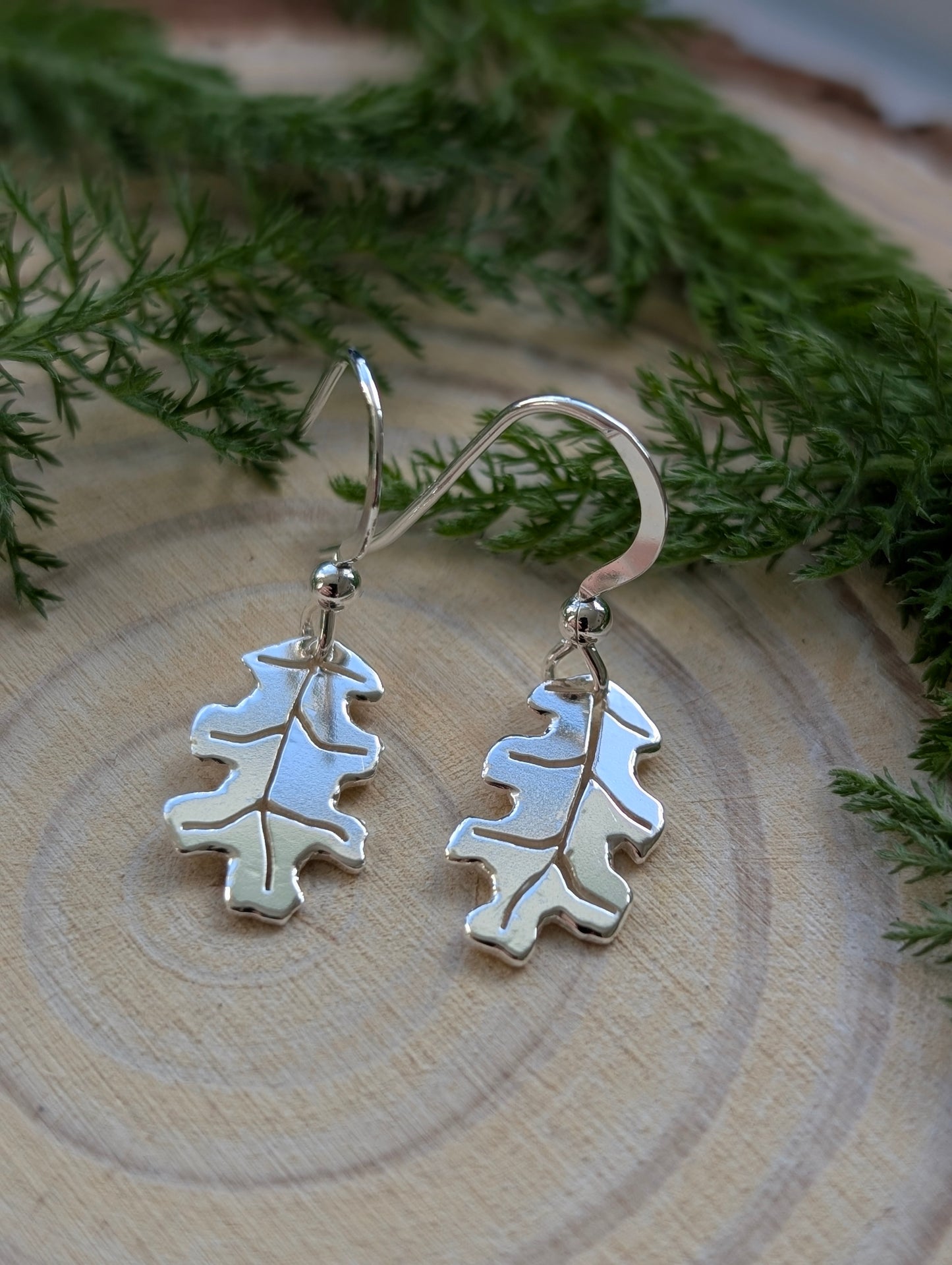 Oak leaf earrings