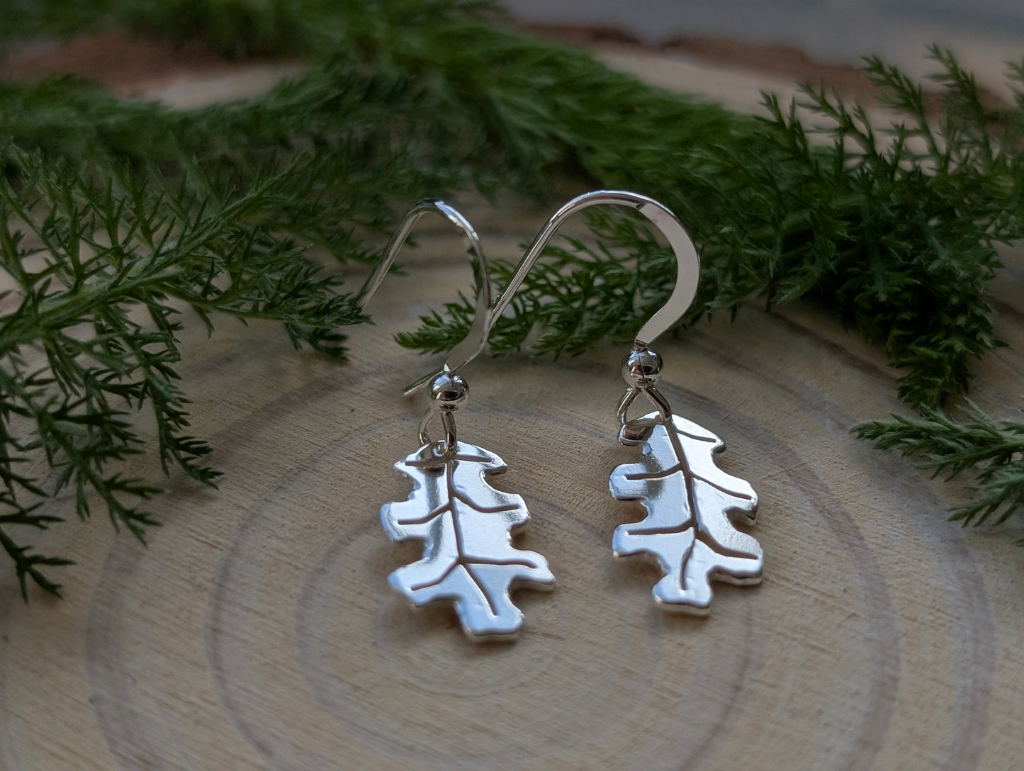 Oak leaf earrings