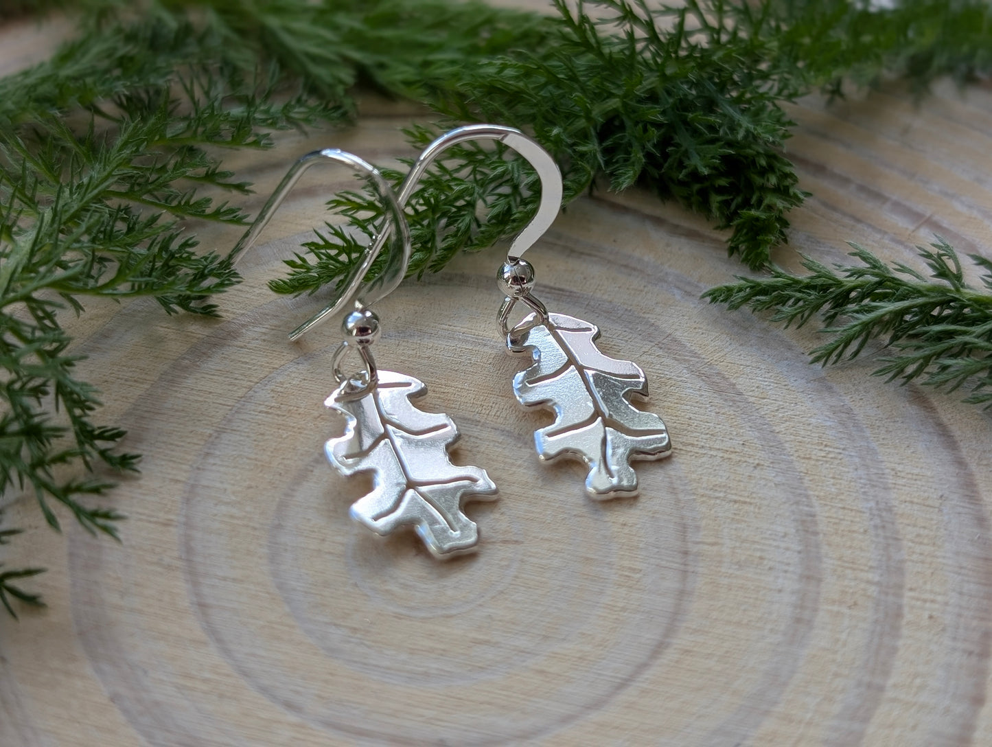 Oak leaf earrings