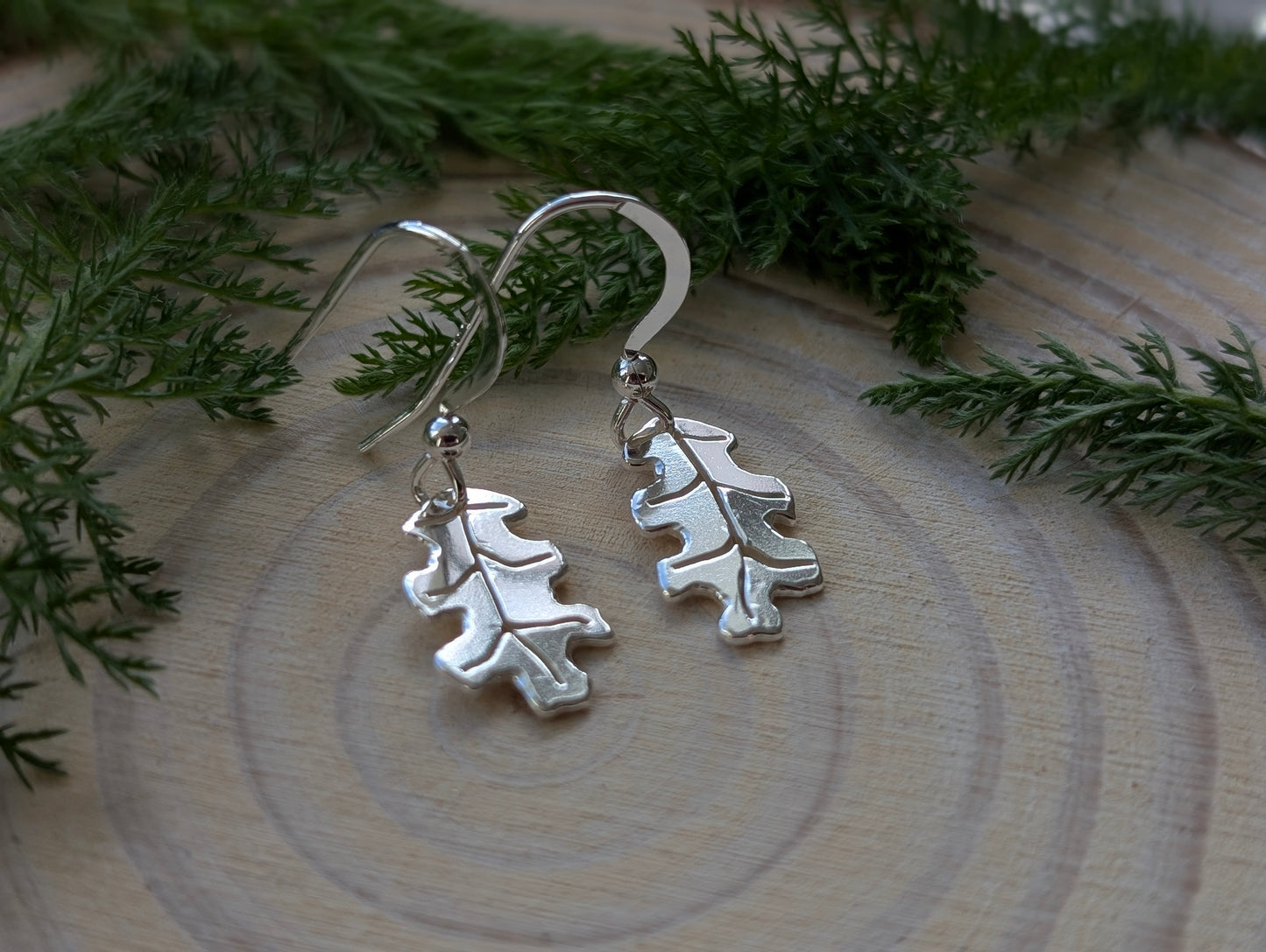 Oak leaf earrings