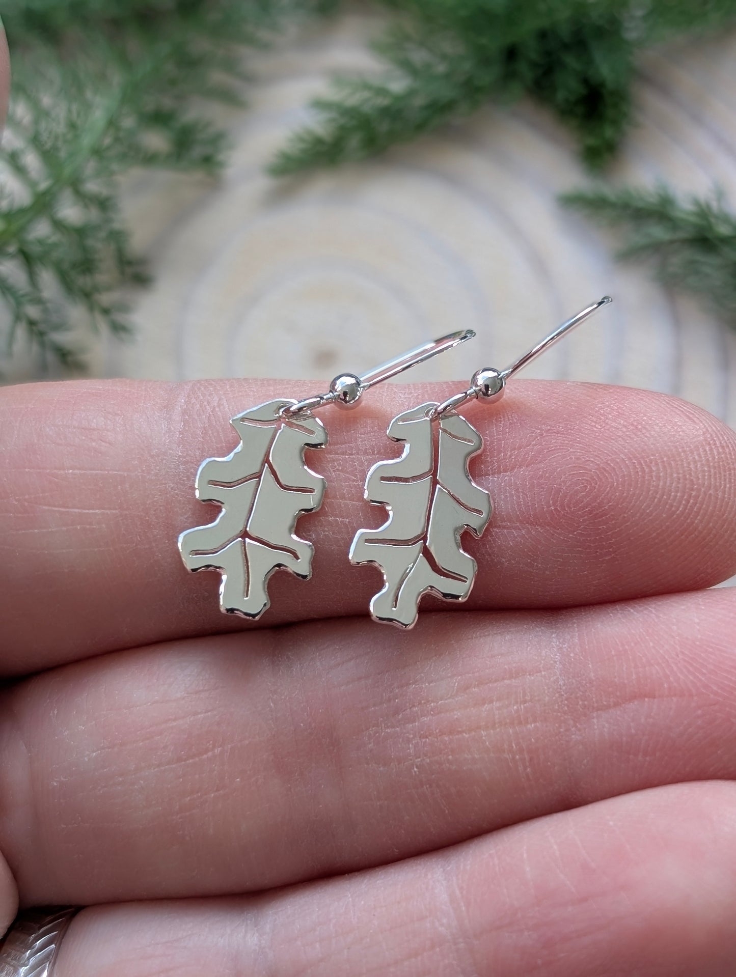 Oak leaf earrings