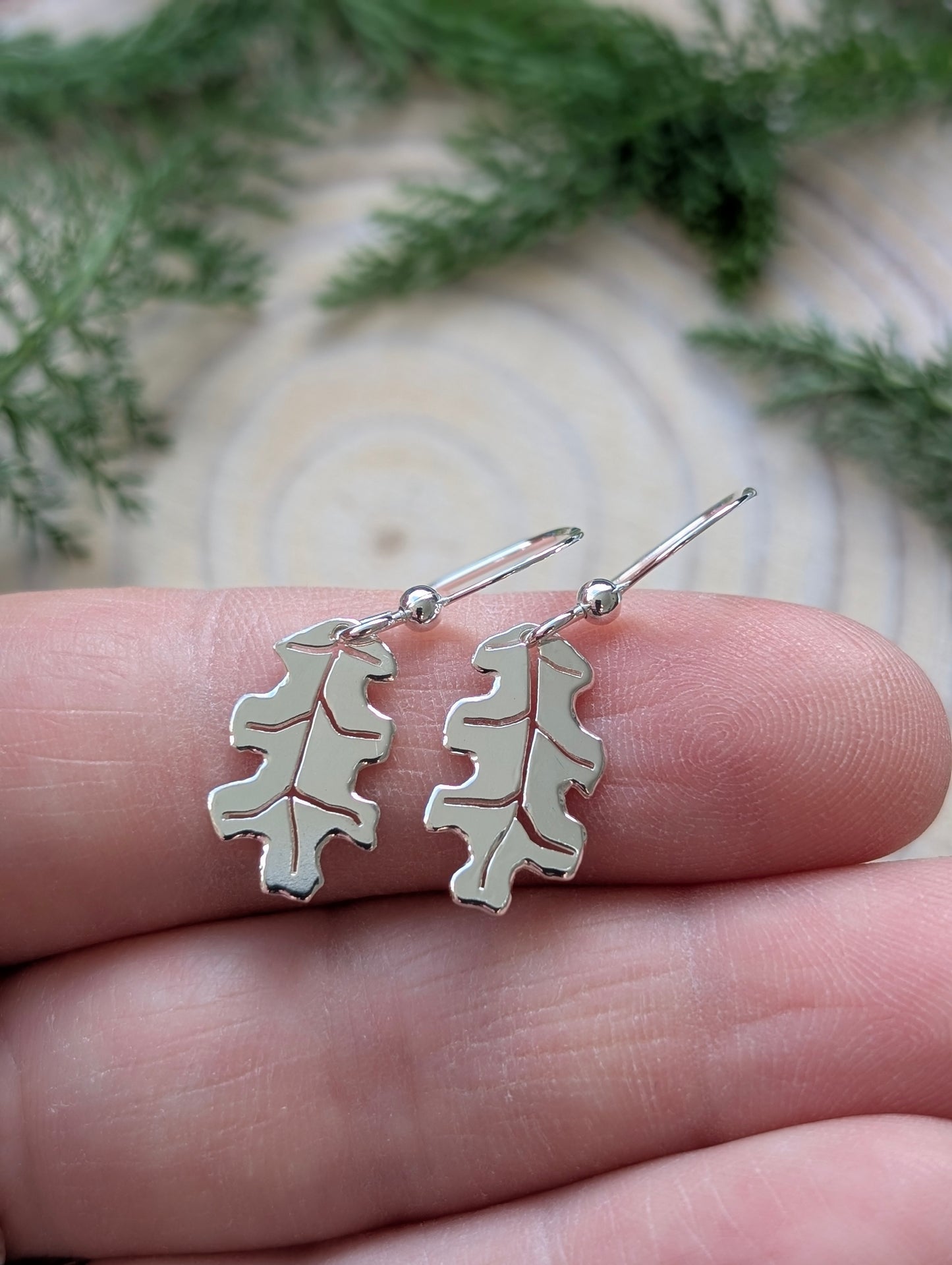 Oak leaf earrings