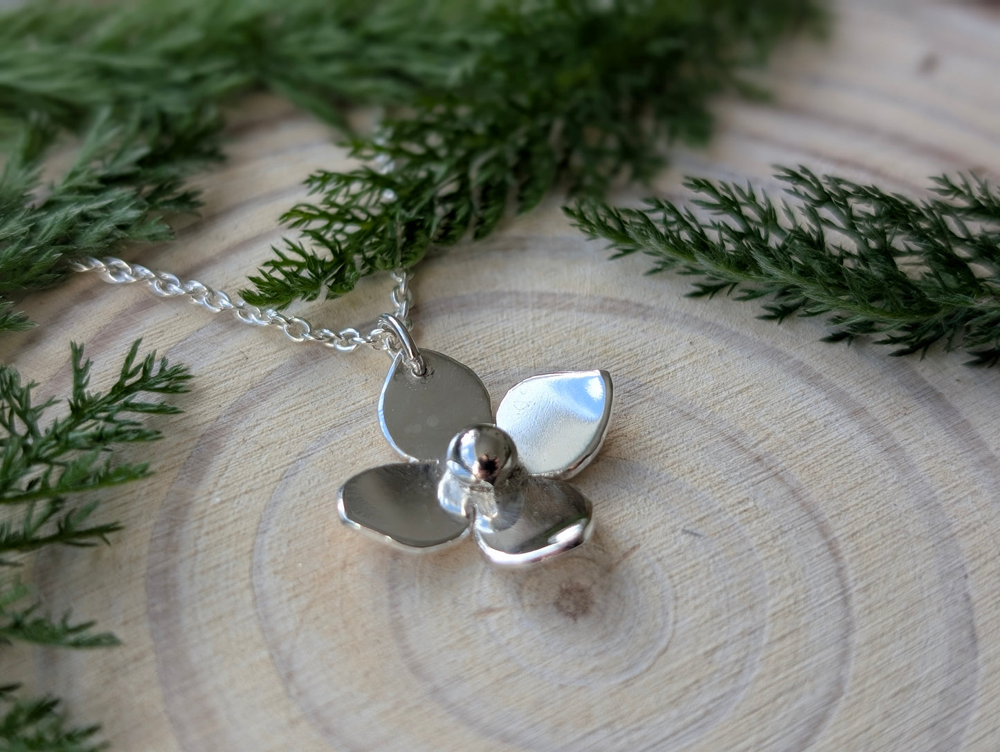 Sterling Silver Flower Necklace