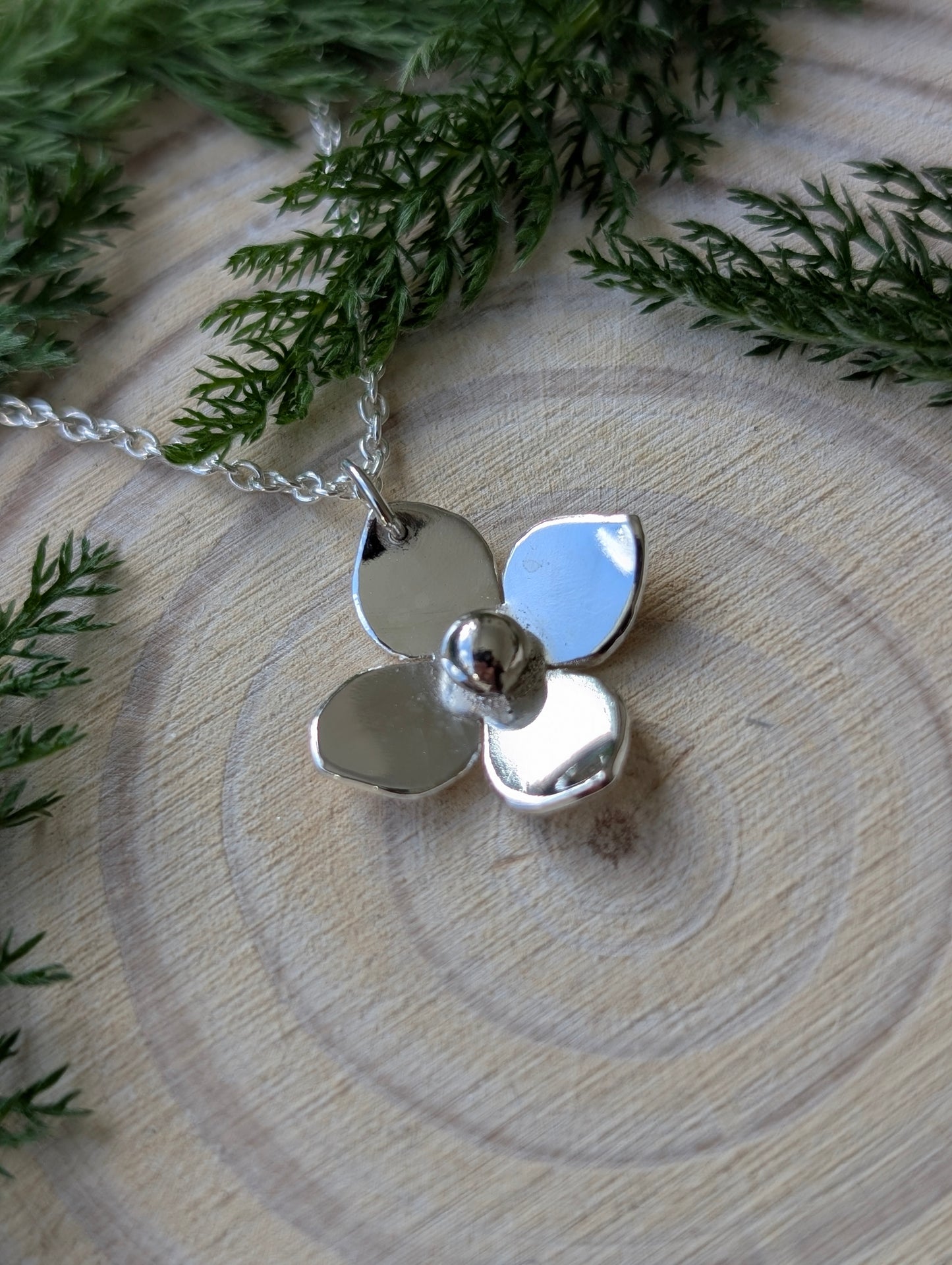 Sterling Silver Flower Necklace