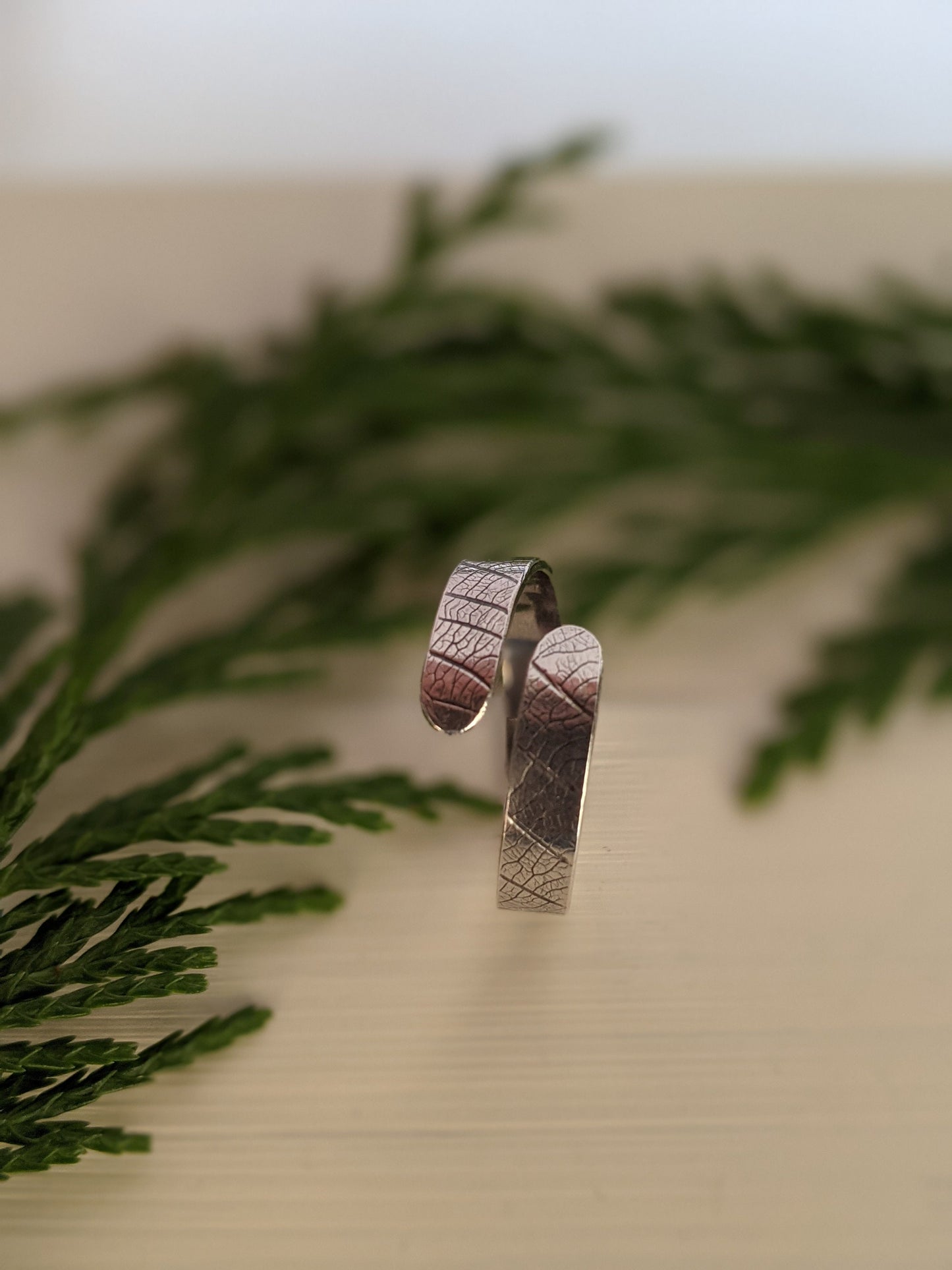Skeleton Leaf Adjustable Ring